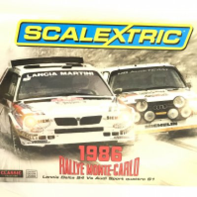 A Boxed Scalextric 1986 Rallye Monte-Carlo Twin Set.