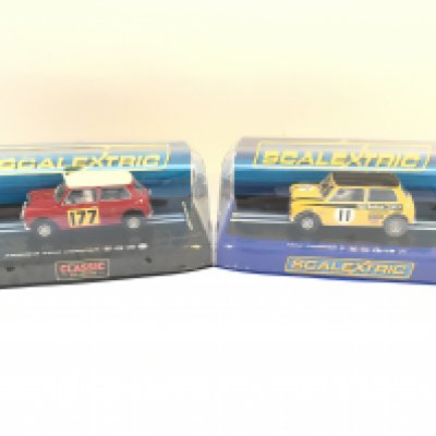 2 X Boxed Scalextric Minis. A Morris Mini Cooper and a Mini Cooper s.