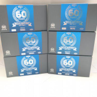 6 Boxed Scalextric Cars Celebrating 60 Years. Including BMW M3. A Lancia Stratos.a Aston Martin DBR9. A Jaguar E-Type. A Maserati 250F and a Bentley Continental.
