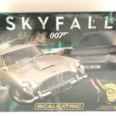 A Boxed Scalextric James Bond Skyfall Twin Set.