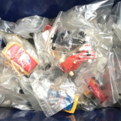 A Box Containing A Collection of Scalextric Cars In Various States Ideal For Spare Parts.
