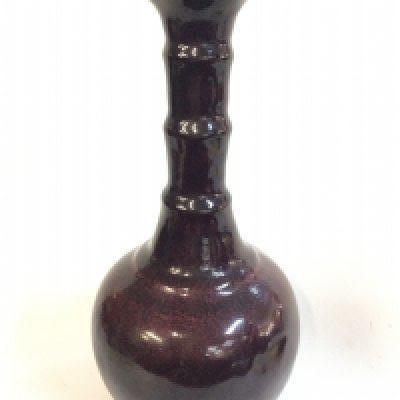 A Chinese Sang De Boeuf stoneware vase , 34cm tall.