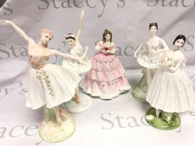 Coalport limited edition John Bromley figures and a limited edition Royal Doulton Red Red Rose figure