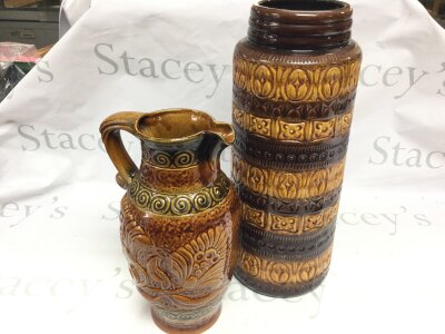 West German Vase and a matching jug
