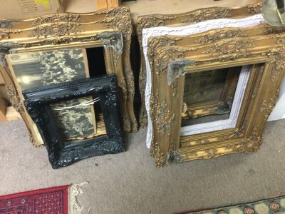 A collection of various frames.