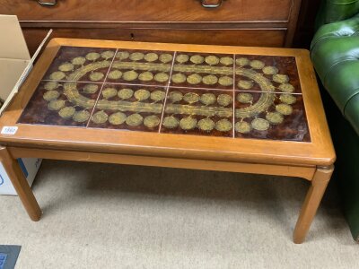 A vintage tile topped coffee table.