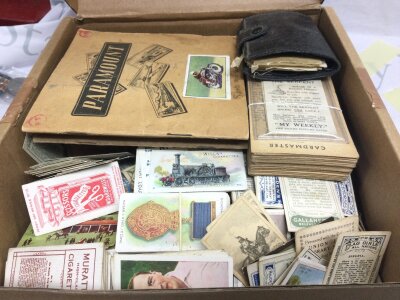 A box of cigarette cards , loose sets, albums etc