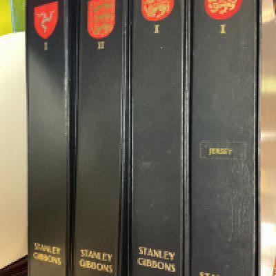 4 Channel Islands Stanley Gibbons boxed stamp albums- NO RESERVE