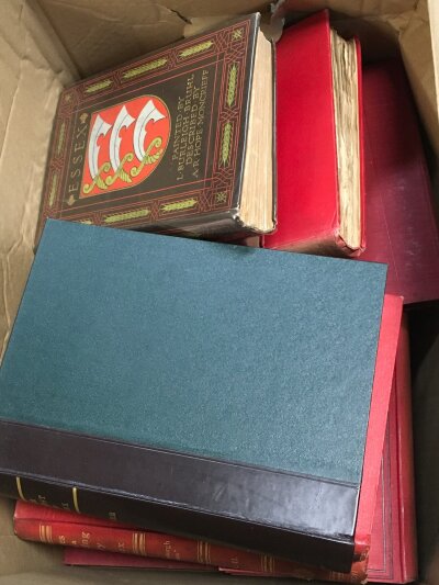 Late 19th and 20th century local interest Essex books including The Forest Of Essex its History, Laws, administration by William Richard Fisher 1887,  Essex Adam and Charles Black 1909, see list.