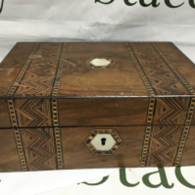 A walnut box containing watches.- NO RESERVE