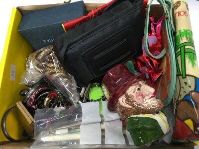 A collection of items including pens, key rings etc