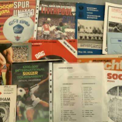Tottenham Away Foreign Football Programmes: 1983 + 1984 in Swaziland, 75/76 W Australia, Brann, Eintracht Frankfurt, 1984 MFA X1 66/67 Zurich, 1977 Norsjo IF and more. Excellent. (15)