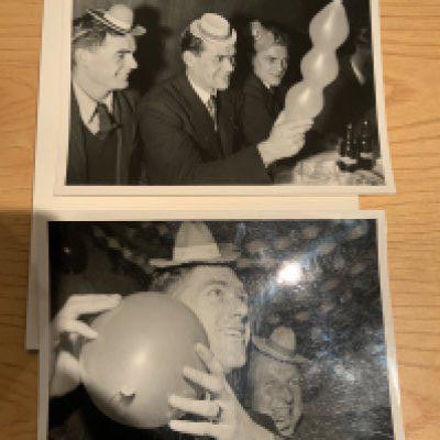 1950s Tottenham Christmas Party Press Photos: Slightly bigger than 8 x 6 inches with Daily Express press stamps to rear. (2)