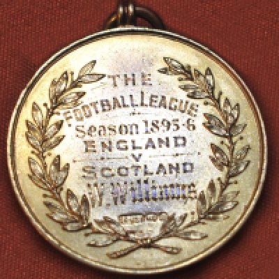 Billy Williams West Brom 1896 Football League Medal: 15ct gold medal for match which ended Football League 5 Scottish League 1 played at Goodison Park Everton. Stunning medal has his name on and date of match.