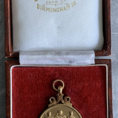 West Ham 1975 FA Cup Final Winners Football Medal. 9 carat gold winners medal awarded to Alan Taylor in the famous win over Fulham at Wembley. Stunning medal in original Fattorini box has the words to reverse The Football Association Challenge Cup Winners and hallmark. Signed COA from Alan Taylor who scored two goals in the quarter final, semi final and final. The edge is inscribed 1974-75. To be sold only 4 days before the 50th anniversary of this historical match.