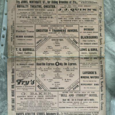 1908 - 1909 Chester v Tranmere Rovers Football Programme: Good condition 4 page card programme with no team changes. Spine has been professionally repaired. This is a Combination match as write up refers to a Chester win they can gain the Combination Championship.