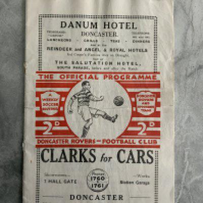 36/37 Doncaster Rovers v Swansea Football Programme: Good condition Division Two programme with no team changes. Staples removed not rotted away. Fold.