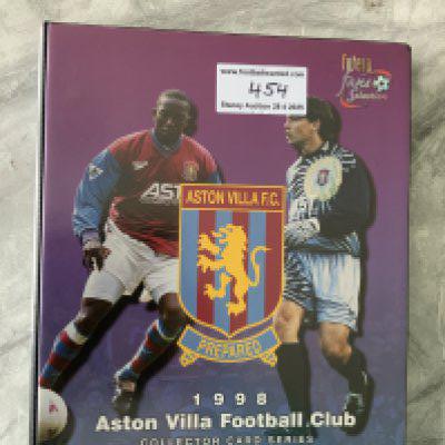 Aston Villa Complete Futera Football Card Set: Limited edition number 74 of 500 from 1998 with certificate and collectors folder. Full set of 90 cards.