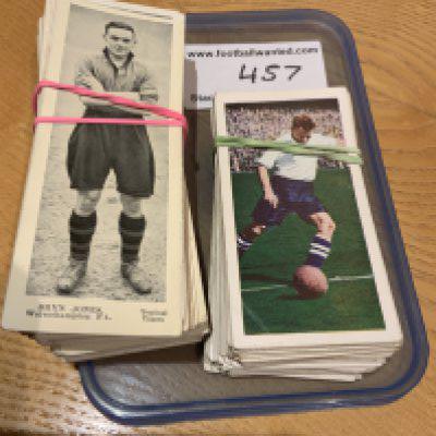 Football Card Collection: 78 x Chix Famous Football cards from 3 different sets and 92 of the small Panel Portraits made by Topical Times. Mainly good with slight duplication. (170)