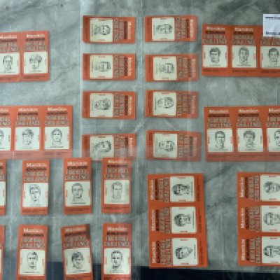 Mankin Football Card Complete Set: Mankin Football Challenge complete set of 33 including 5 uncut sheets in excellent condition.