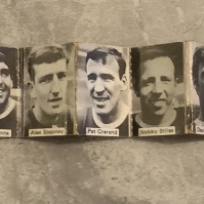 68/69 Coffer Manchester United Football Keyring: Stunning pull out keyring of the newly crowned European champions. Features 14 portraits of players including Best + Charlton plus the European Cup and Matt Busby. Rare item.