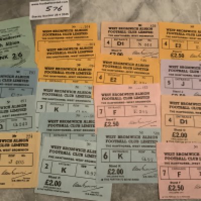 West Brom Football Ticket Collection: Away at a wolves 55/56 plus 17 tickets from the early 70s that do not state a match. (18)