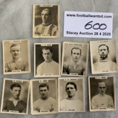 Chelsea 1920 - 1921 Pinnace Football Cards: 9 cards in mainly good condition from the set to include Molyneux and Ford. (9)
