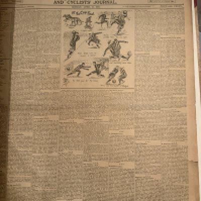 1907 - 1908 Athletic News Bound Volume Of Sport Magazines: From August 1907 to June 1908 and we believe this is a complete run of the weekly newspaper. Most volumes cover football including the Newcastle v Wolves FA Cup final. Other sports included. Large format heavy bound volume with some clippings cut out.