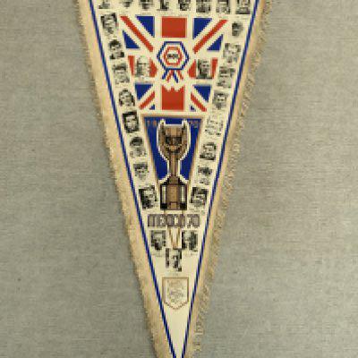 QPR + England Football Pennants: Very large England 1970 World Cup Coffer pennant which is stunning. C/W 2 different QPR 1967 Division 3 and League Cup Winners pennants. (3)