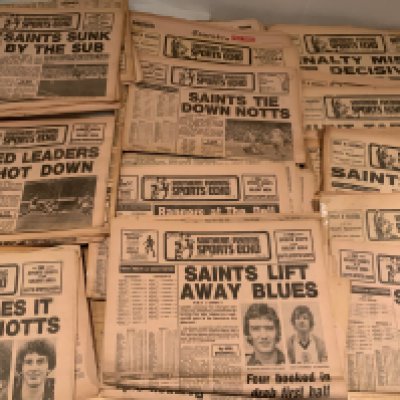 Southampton Southern Evening Sports Echo Football Newspapers: From the late 70s and early 80s with a few earlier. Whole newspapers covering football with an emphasis on the Saints. (est 50)