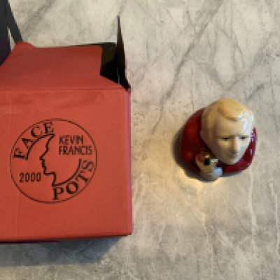 West Ham Football Memorabilia: Replica captains armband signed by Di Canio, Bobby Moore boxed figure made in 2000 by Face Pots, Signed dvds of Dicks and Cottee plus 10 order of services for former West Ham players etc some with autographs.