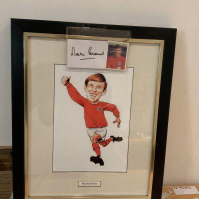 West Ham Signed Framed Football Pictures: Includes Hurst Peters Bonds and Devonshire. Some with COAs. (6)