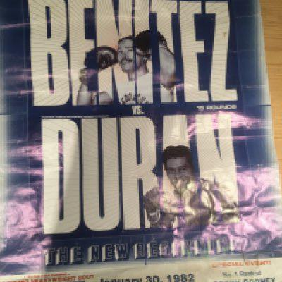 Benitez Boxing Advertising Posters: 1982 v Duran at Caesars Palace, 1981 V Hope at Caesars Palace plus v Palomino. Large posters in fair condition. (3)