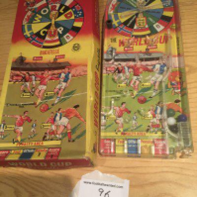 1966 World Cup Willie Bagatelle Game: Boxed in good condition and in working order.