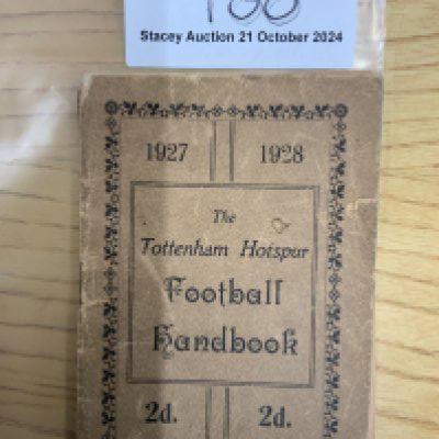 1927 - 1928 Tottenham Football Handbook: 54 page handbook is complete but has a completely split spine.
