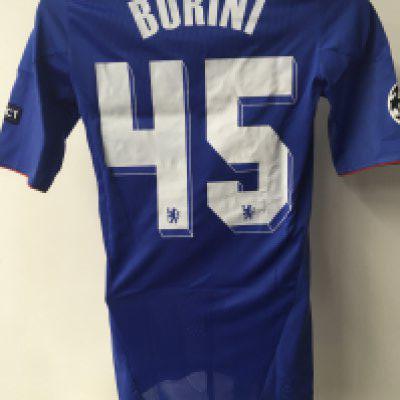 Chelsea 2010 - 2011 Match Issued Football Shirt: Home short sleeve shirt with Champions League badging to arms. Borini number 45 to rear.