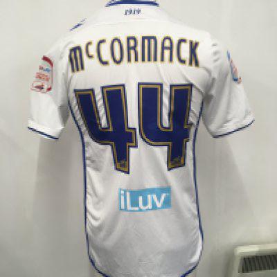 Leeds 2012 - 2013 Match Worn Football Shirt: Home short sleeve shirt with N Power League badging to arms. McCormack number 44 to rear.