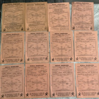 Tottenham War Time Home Football Programmes: 43/44 x 2, 44/45 x 12, 45/46 x 12. 19 of the 26 are hole punched. Includes a semi final and a benefit match. (26)