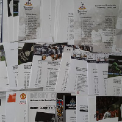 Tottenham Football Team Sheets: Home and away in good to mint condition. From 1998 to 2016 all original to include European and Friendlies. (261)