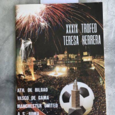 84/85 Teresa Herrera Tournament Including Manchester United Football Programme: Mint condition pre season tournament programme involving Roma Bilbao Vasco De Gama and Man Utd.