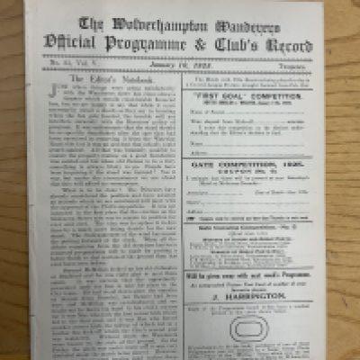 1924 - 1925 Wolves Reserves v Aston Villa Central League Football Programme: Ex bound 100 years old excellent condition programme with no writing. Now an 8 pager due to covers being removed.