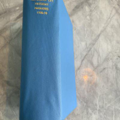 Manchester City 98/99 Bound Volume Of Football Programmes: Heavy volume in blue boards with gold lettering to spine. Appears to be complete of first team matches. Instructions to sell.