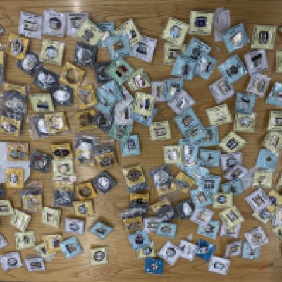 Tottenham Football Badge Collection: Large quantity of pin badges to include a boxed set with 23, limited edition of 50 badges x 120 still in wrappers, 220+ loose badges and more. (350+)