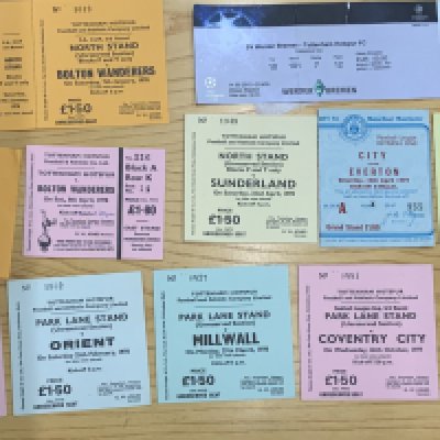 Tottenham 77/78 + England Football Tickets: 11 home tickets for Spurs in their 2nd division season plus 2 others. C/W 16 England home tickets from a similar era plus 2 from Euro 96. Good. (29)