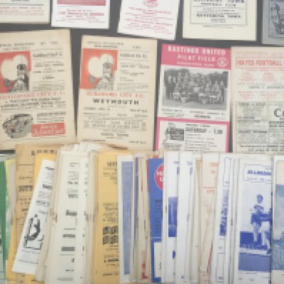 1960s Non League Football Programmes: A lot of early 60s and earlier present with good Weymouth Scarborough and Sutton content. Good. (116)