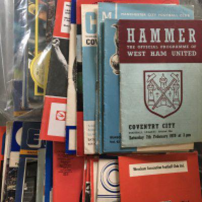 Postponed + Abandoned Football Programmes: From the 60s onwards an unusual collection to include 1979 Millwall v West Ham, 1975 Luton v Everton, 1969 Chelsea v Preston FA Cup. Good. (57)