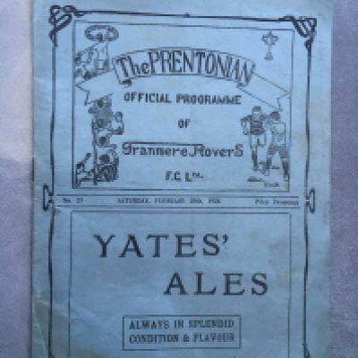 25/26 Tranmere Rovers v Bradford Park Avenue Football Programme: Excellent condition with no team changes.