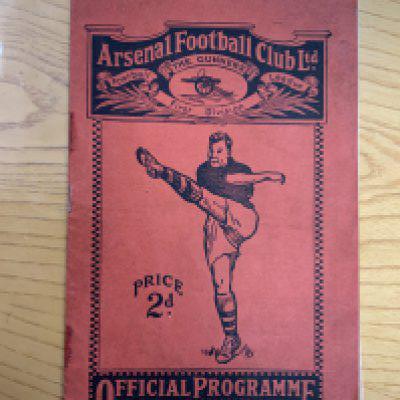1938 England v Rest Of Europe Football Programme: Full International played at Arsenal. Re stapled after professional repair. Light bleeding from red cover.