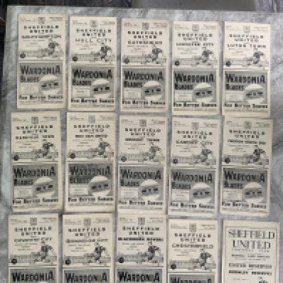 50/51 Sheffield United Home Football Programmes: Excellent condition 2nd division programmes to include Gateshead West Ham Hull Cardiff and one reserve match v Burnley. (15)