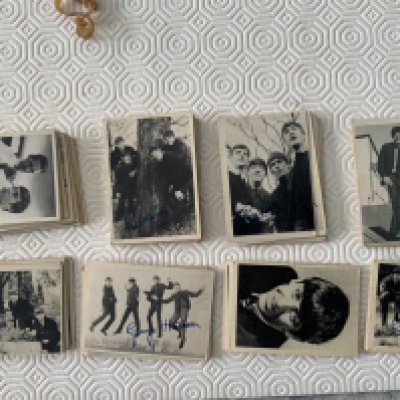 A+ BC The Beetles Cards: 48 from the 1964 set of 60 plus 36 spares. Good with instructions to sell. (84)